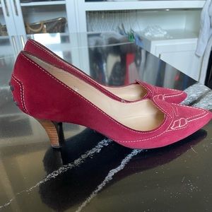 Tod’s, Red Suede Pumps, super comfy, classic style! Great Condition!